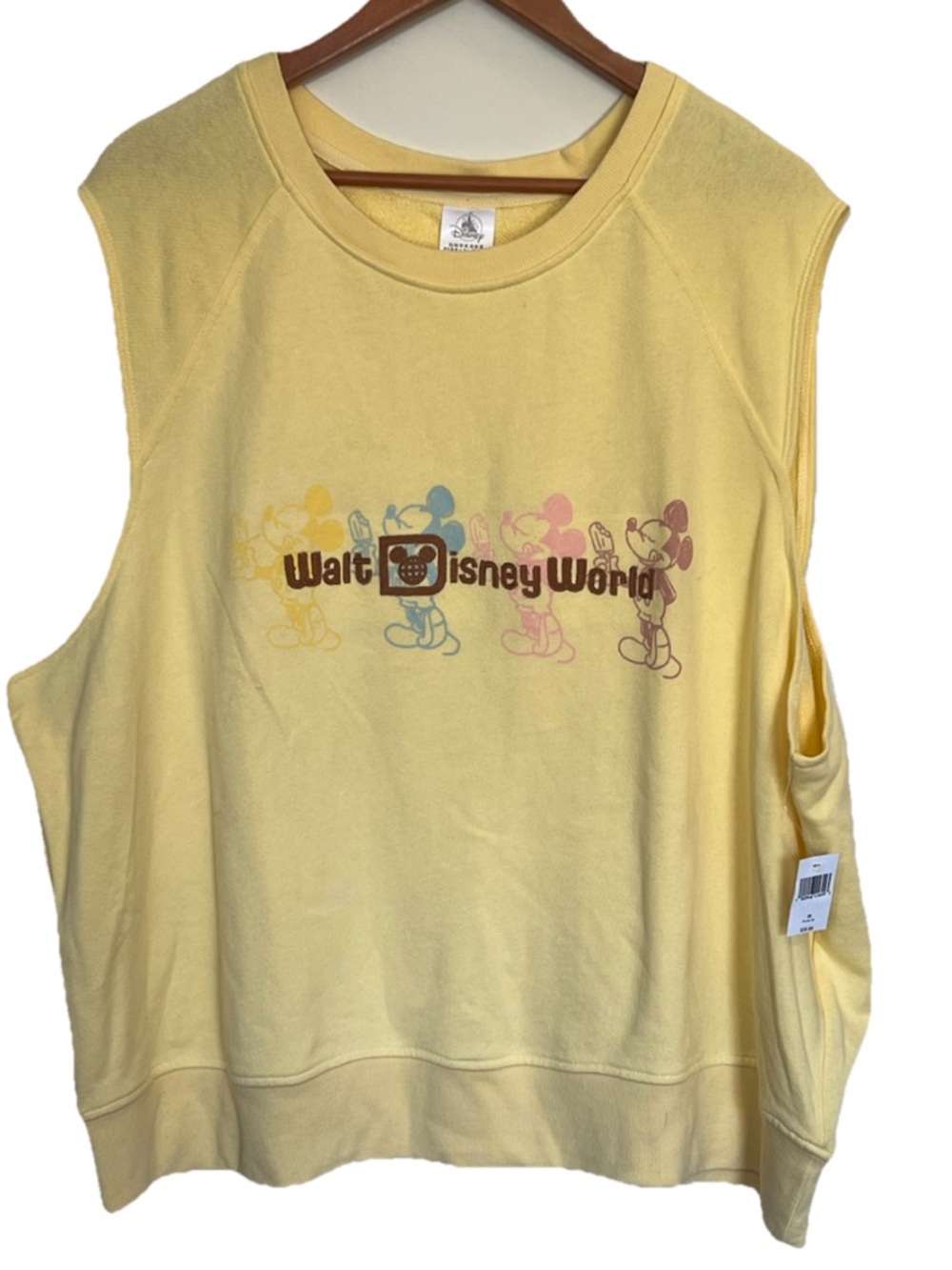 Walt Disney World Mickey Mouse ice cream embroidered sweatshirt tank top NWT 3X
